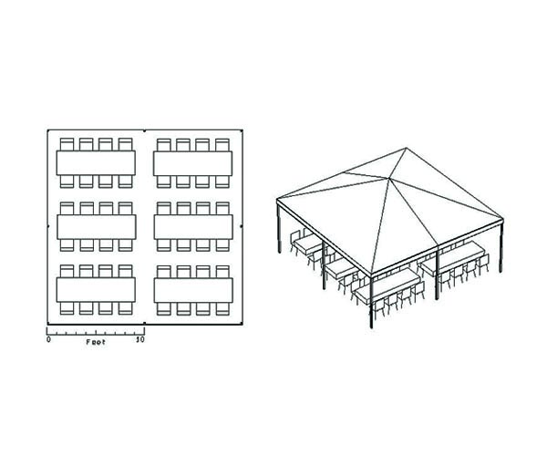 20×20 With 48 Chairs