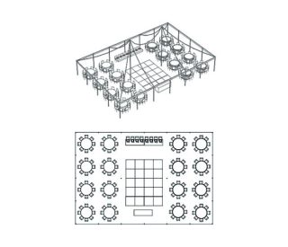 40×60 128 Chairs & Dance Floor